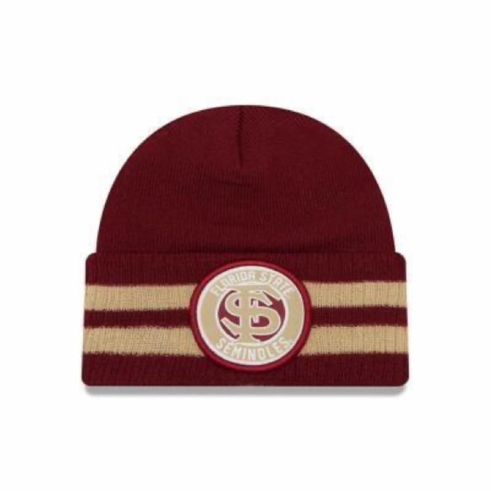 New Era Red and Gold Hat with Cuffed Design
